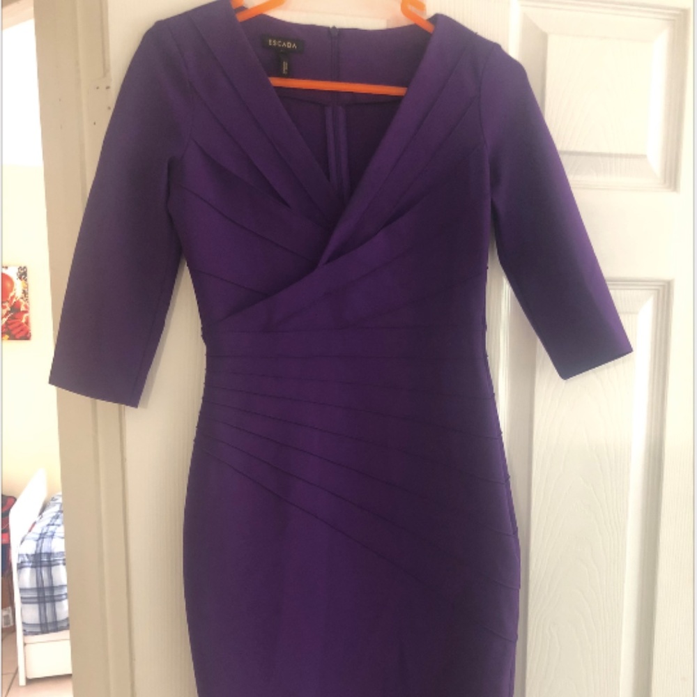 Escada Purple Pencil Dress